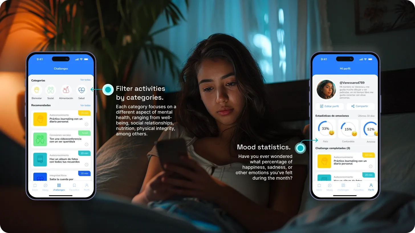 MindWise mobile experience and feature presentation